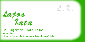 lajos kata business card